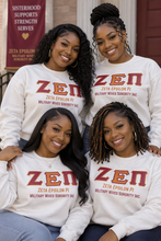 Load image into Gallery viewer, Zeta Epsilon Pi Leather Letter Sweatshirt