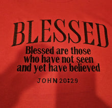 Load image into Gallery viewer, Biblical verse Applique embroidered T-shirt
