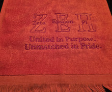 Load image into Gallery viewer, Zeta Epsilon Pi Sisterhood towel
