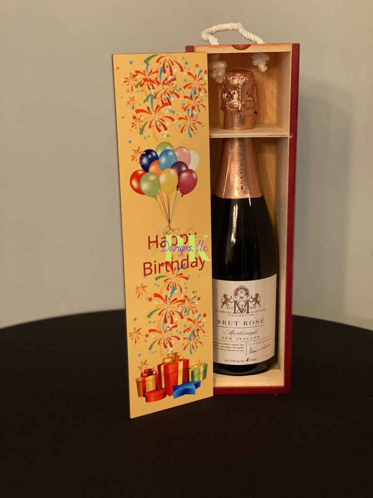 Wine/champagne Cherry Wood Gift Box Box